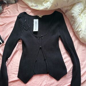 Urban Outfitters Black Button-Up Cardigan